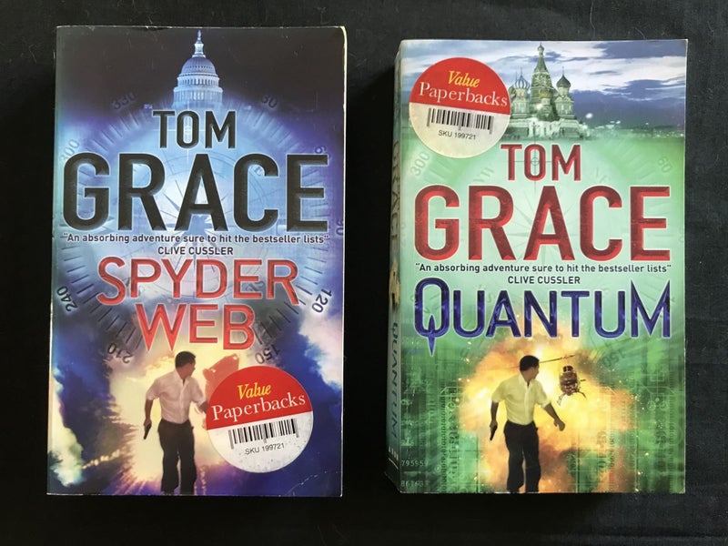 A DUO OF TOM GRACE BOOKS! ACTION ADVENTURE NOVELS! Carousel 1