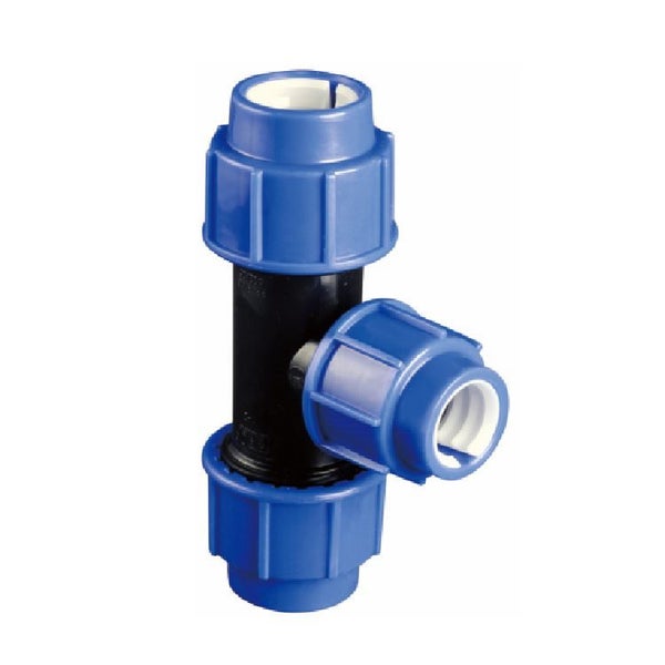32mm- 25mm Reducing Tee , for Main Blue (MDPE) pipe and fittings Carousel 1