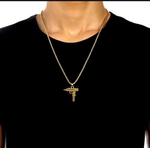 Machine Gun Necklace (Rose Gold) Carousel 2