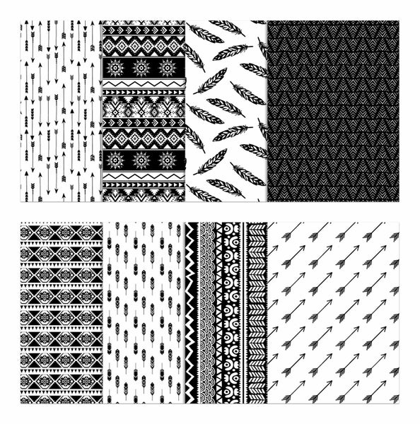 Soimoi 8 Pc Fat Quarter Bundle, Tribal Arrow Print 18"x 22" DIY Patchwork- 100% Carousel 2