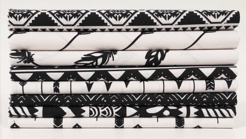 Soimoi 8 Pc Fat Quarter Bundle, Tribal Arrow Print 18"x 22" DIY Patchwork- 100% Carousel 8