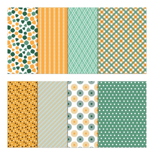 Soimoi 8 Pc Fat Quarter Bundle, Basic Geometric Print 18"x 22" DIY Carousel 2
