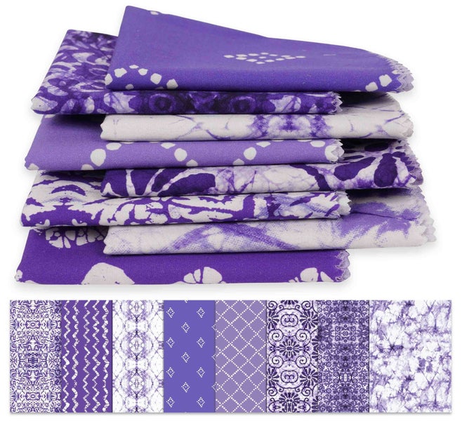 Soimoi 8 Pc Fat Quarter Bundle, Asian Batik Print 18"x 22" DIY Patchwork- 100% Carousel 1