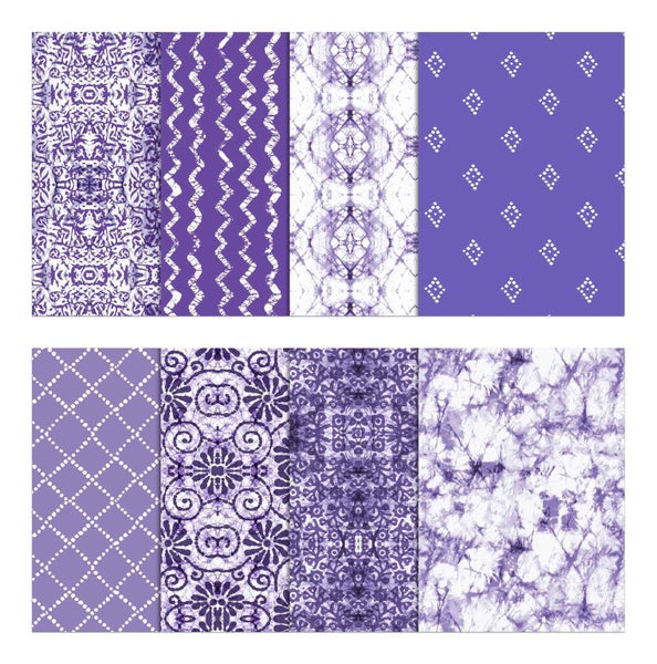 Soimoi 8 Pc Fat Quarter Bundle, Asian Batik Print 18"x 22" DIY Patchwork- 100% Carousel 2