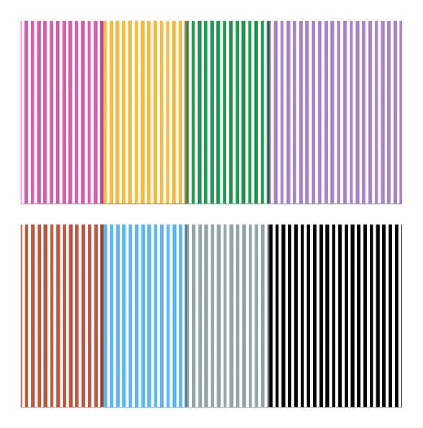 Soimoi 8 Pc Fat Quarter Bundle, Rainbow Stripes Print 18"x 22" DIY Carousel 2
