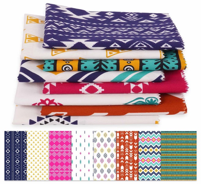 Soimoi 8 Pc Fat Quarter Bundle, Traditional Africal Tribal Print Carousel 1