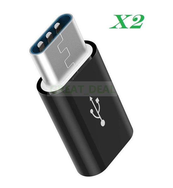 PTN NEW Type C Male To Micro USB Converter Adapter x2 -- Sale Sale Carousel 1