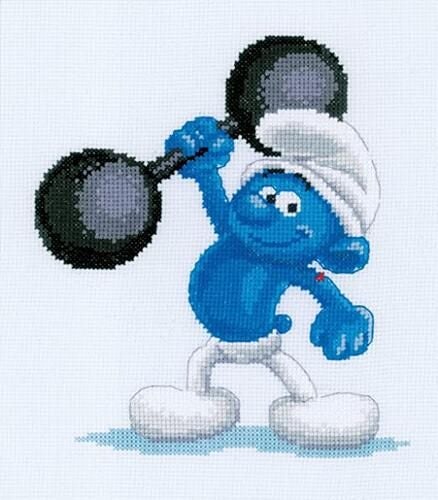 Vervaco Cross Stitch Kit - The Smurfs Hefty #1 Carousel 1