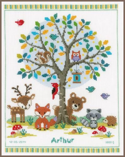 Vervaco Cross Stitch Kit - In the woods Carousel 1