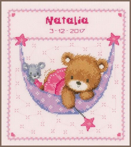 Vervaco Cross Stitch Kit - Little bear in hammock Carousel 1