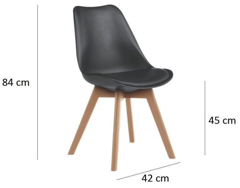 Dining Chair Boston Black 4pcs $19662863852556290111