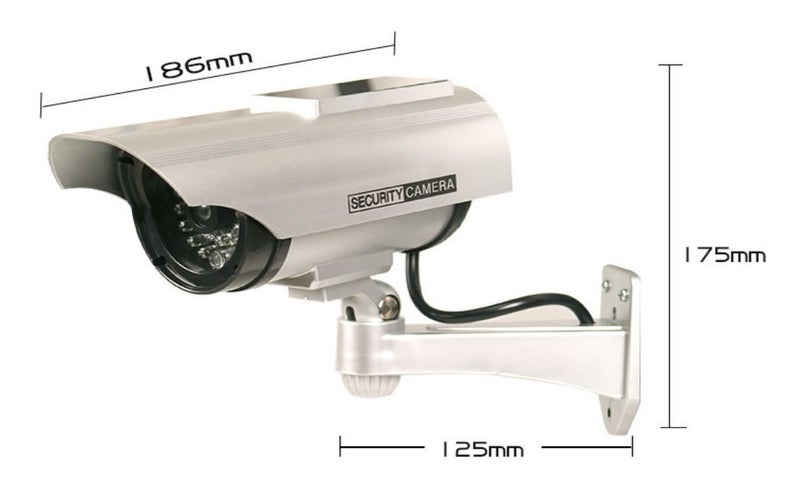 PTN BLACK Dummy Camera with Flash LED Light Fake Simulated Security Dome Carousel 2