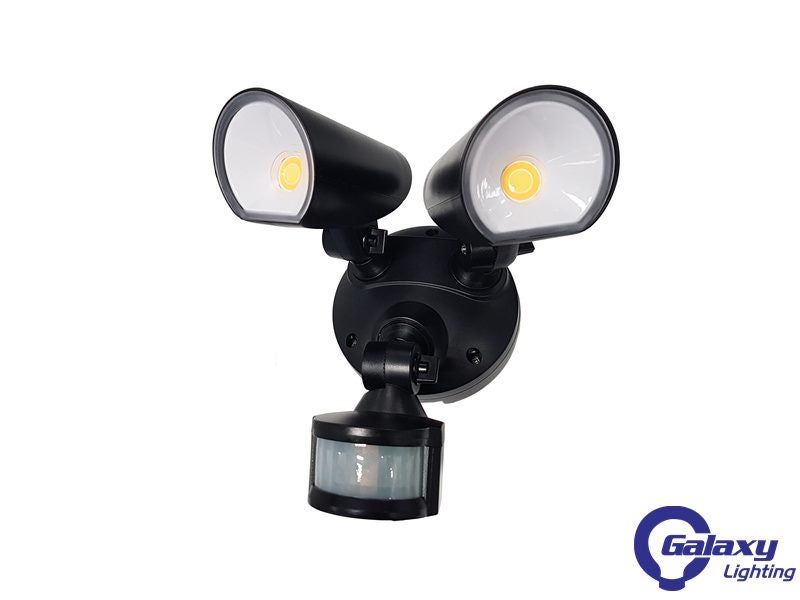 Sensor Light -Simx EcoSpot Select LED PIR Sensor Light-Black or White Color Carousel 1