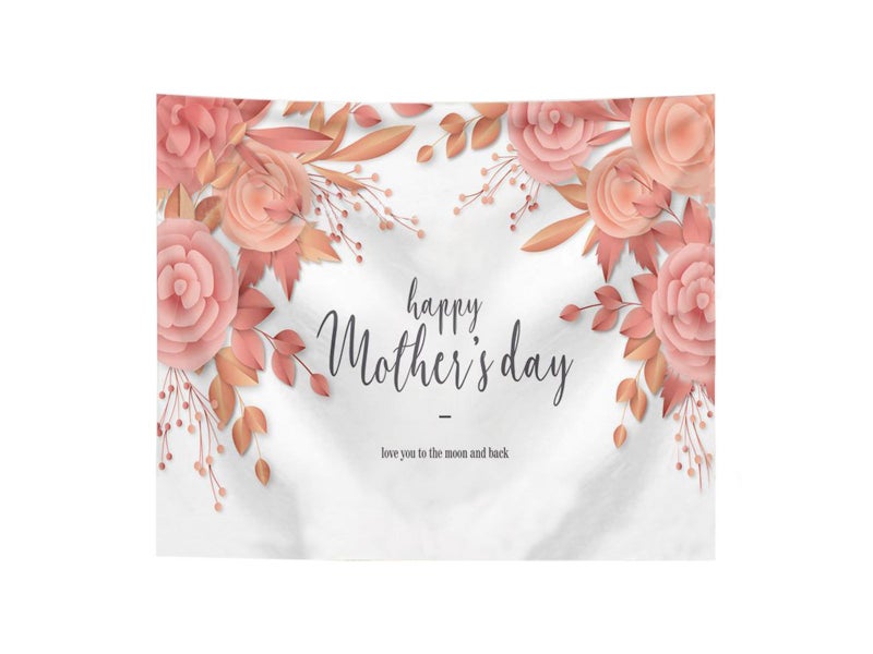 2X M Mothers Day Tapestry Wall Hanging Cloth Home Decor Photography Background Carousel 5