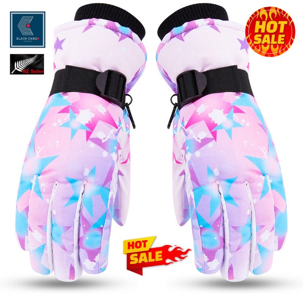 Ski Gloves Waterproof Outdoors Snow Gloves - Pink *Local Buy* Carousel 1