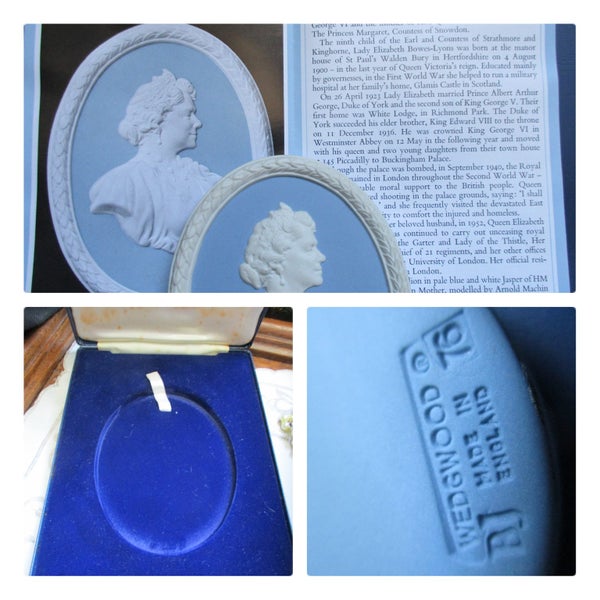 worldwide ltd edition - great Wedgwood ELIZABETH QUEEN MOTHER MEDALLION Carousel 18