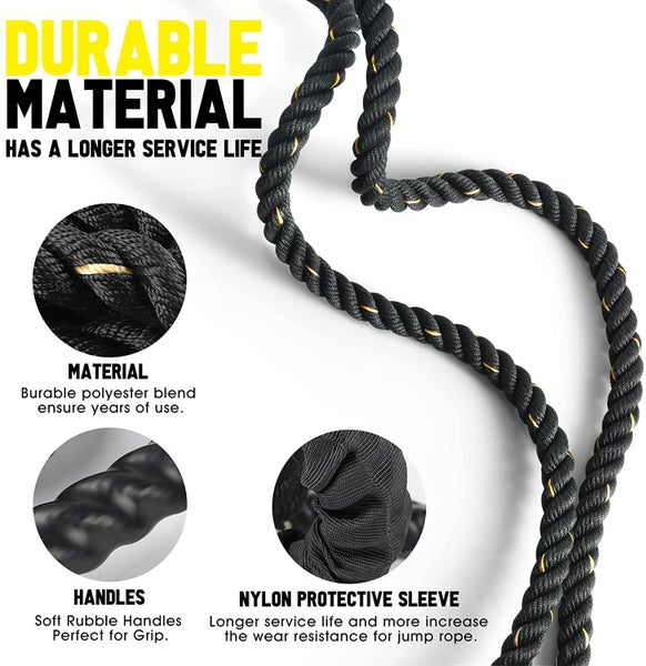 Heavy Battle Ropes Weighted Jump Rope Boxing Training - Brand New NZ Stock Carousel 2