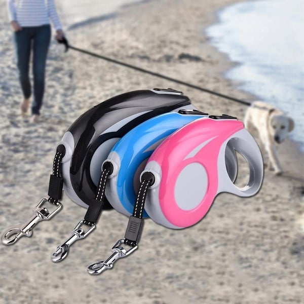 3M/5M| Retractable Dog Leash Strong Nylon Tape One-Handed Brake Pause Lock Carousel 2