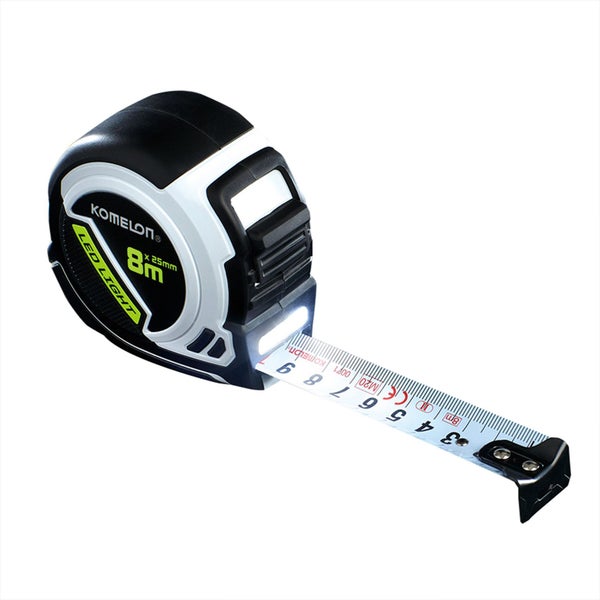 Komelon 8X25mm Led Light Rechargable Pocket Tape Pld85 Carousel 1