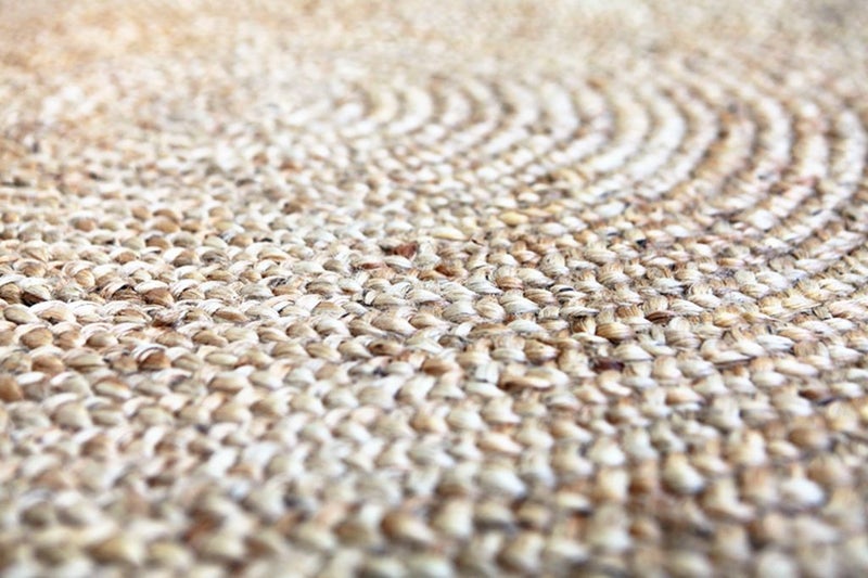 243 cm Ø Round Jute Handwoven Rug Carousel 6