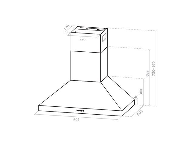 Midea E60MEW2A09 Canopy Rangehood 400m3/h Carousel 2