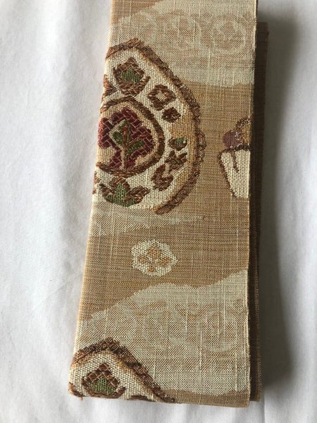 Vintage Japanese Woven Silk Obi Belt Fabric 3+ Metres Carousel 2
