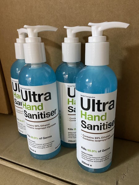 HAND SANITISER 4-PK 250ML $4.80ea ULTRA KILLS 99.9% GERMS NZ MADE Carousel 2