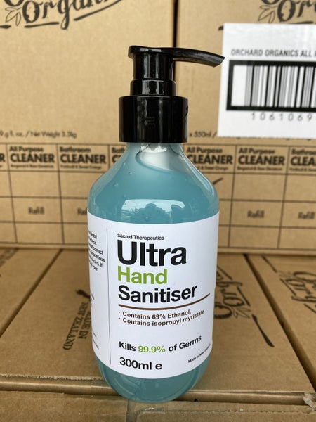 HAND SANITISER 4-PK 300ML $8 EACH ULTRA KILLS 99.9% GERMS SUPPORT NZ MADE Carousel 2