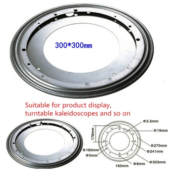 12'' Heavy Duty Metal Bearing Rotating Swivel Turntable TV Lazy Susan Display Carousel 2