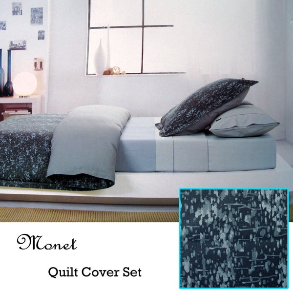 100% Cotton Sateen Quilt Cover Set Monet QUEEN Carousel 1