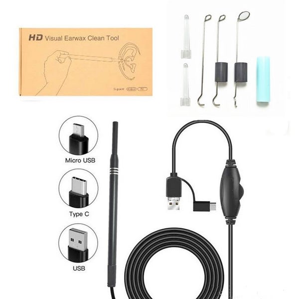 LED Ear Cleaner Endoscope Camera Otoscope Scope Pick Ear Wax Removal Tool USB Carousel 1