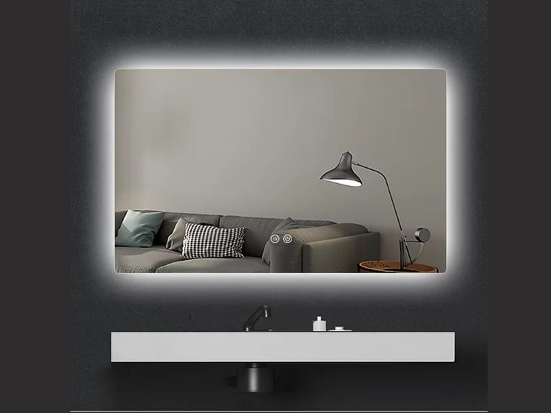 Frameless LED Demister Mirror 600/750/800/900/1200 Carousel 2