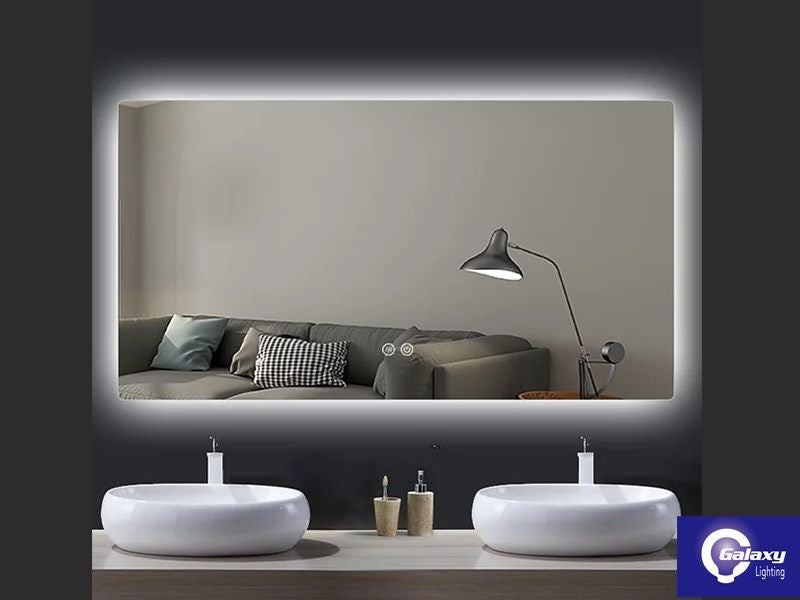 Frameless LED Demister Mirror 600/750/800/900/1200 Carousel 1