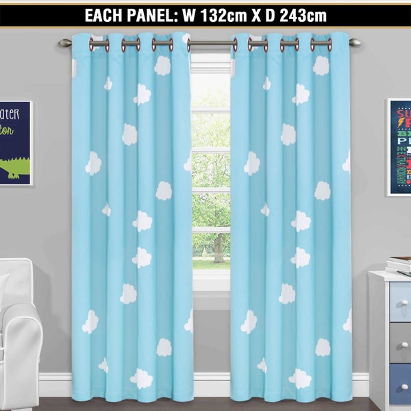 1x Blackout Curtains for Kids Glitter Star Kids Curtains Blockout, Sold Single Carousel 20