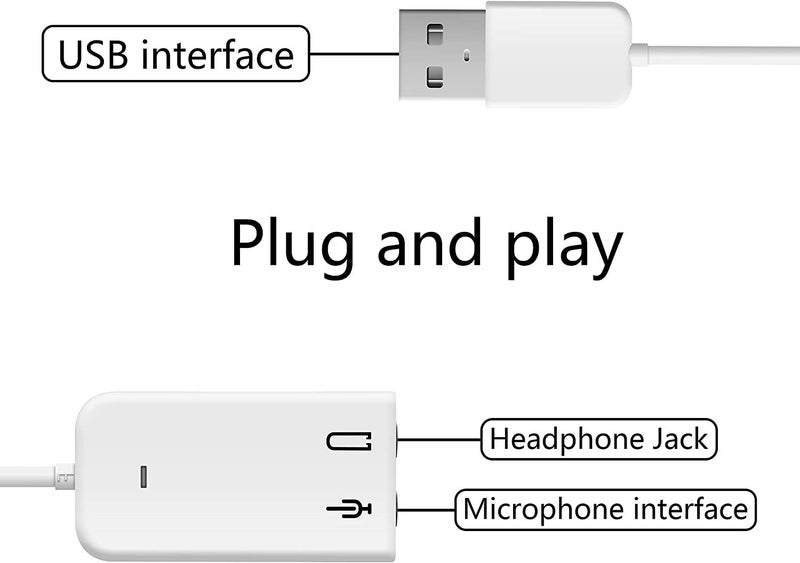 USB Sound Card Adapter 7.1 Channel External Adapter Stereo Sound Card Converter Carousel 2