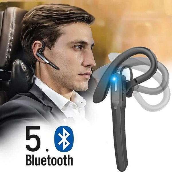 Wireless Headset Bluetooth Earphone Driving Earhook Earplugs Car HD Call Earbuds Carousel 1