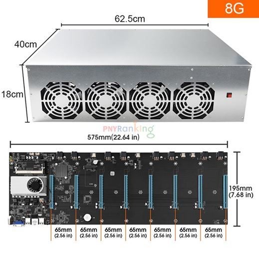BTC-S37 Miner Motherboard Set 8 Graphics Card Slots HDMI-Compatible VGA With Fan Carousel 1