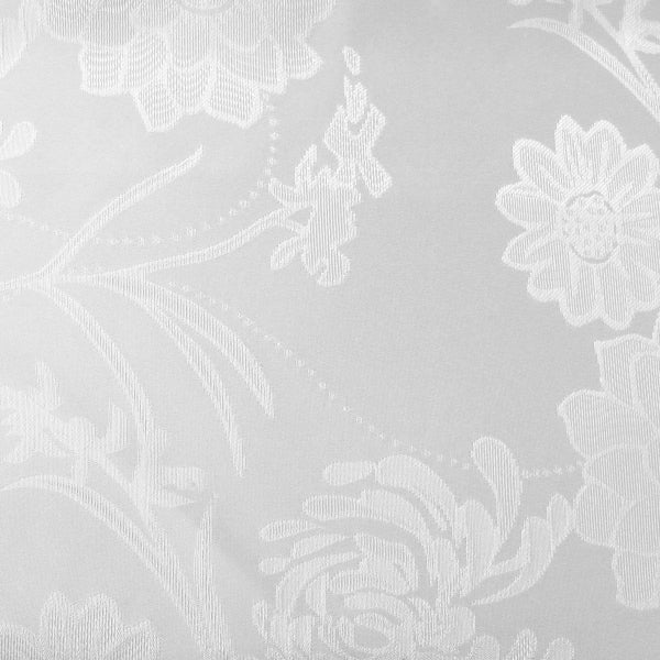 Stylish Floral Jacquard Pattern Tablecloth Le Jardin White Carousel 3