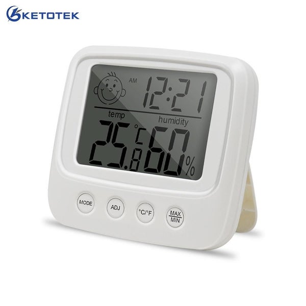 LCD Digital Thermometer Hygrometer Weather Station Temperature Meter Alarm Clock Carousel 1