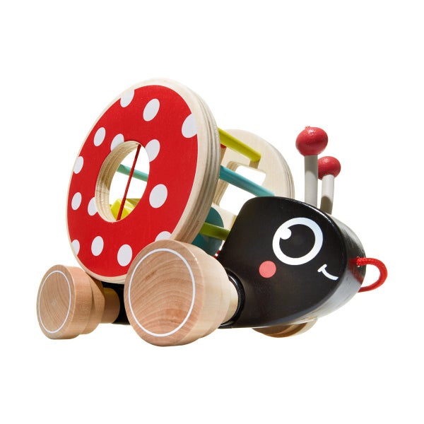 Lil Lady Bug Wooden Pull Along Carousel 1