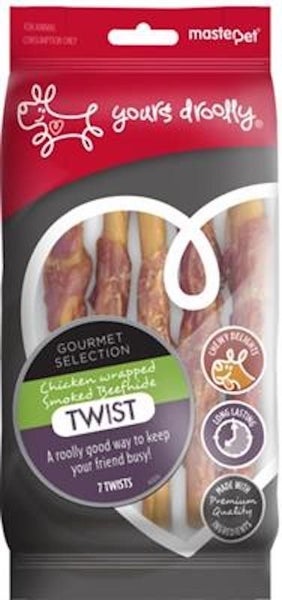 YOURS DROOLLY DOG TREAT TWIST CHICKEN WRAPPED 7PK Carousel 1