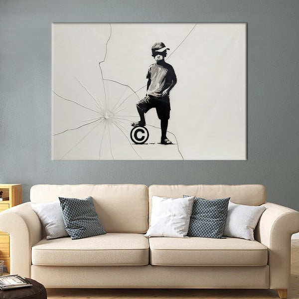 ON SALE FREE SHIPPING-1 Piece Canvas Print - Banksy Art Carousel 2