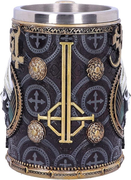 Nemesis Now B4857P9 Licensed Ghost Papa Emeritus III Meliora Gold Tankard, Resin Carousel 2