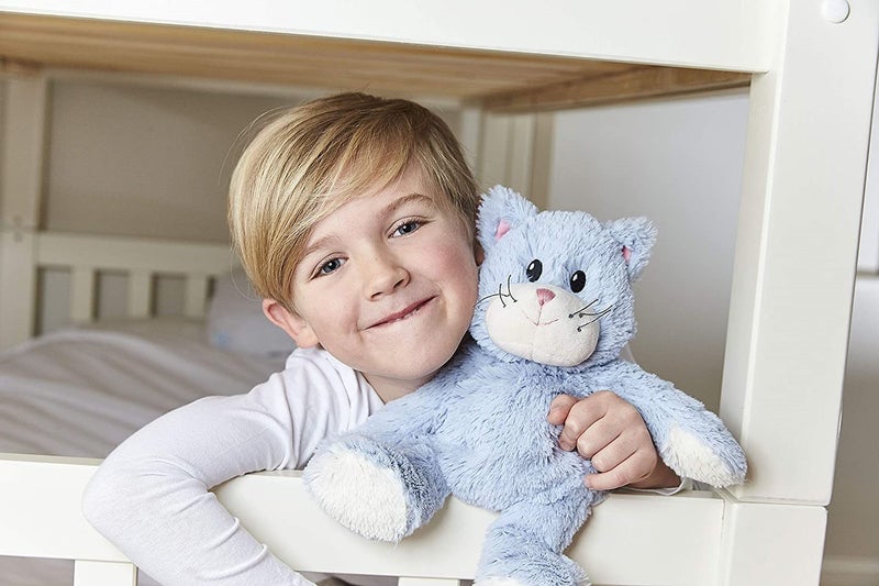Warmies 13'' Fully Heatable Cuddly Toy Scented with French Lavender -Blue Cat Carousel 2