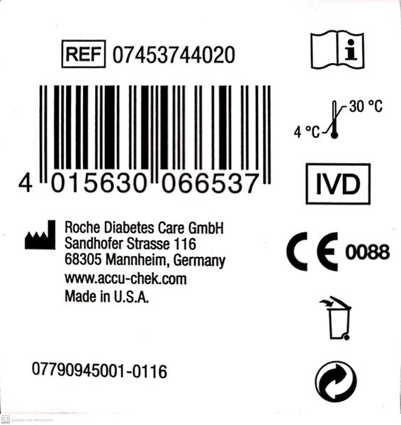 ACCU CHEK Glucose Guide 100 test Strips Carousel 2