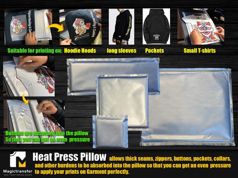 Heat Press Pillows - For Longer Lasting Heat Transfers -4 pieces-check our video Carousel 2