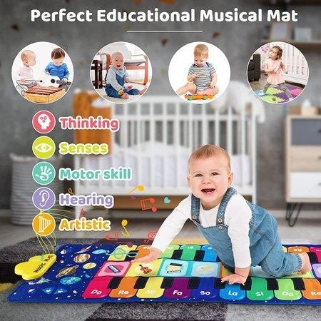 Piano Mat Music Dance Playmat Keyboard Mat Carousel 1