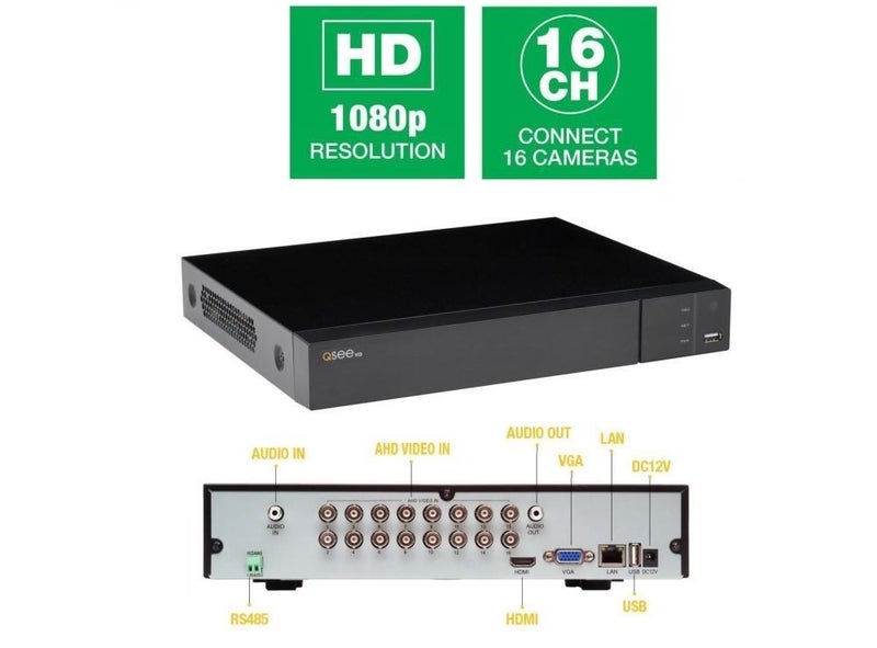 16 Channels DVR 5MP and 4MP Q-See AHD / TVI / CVI Carousel 1