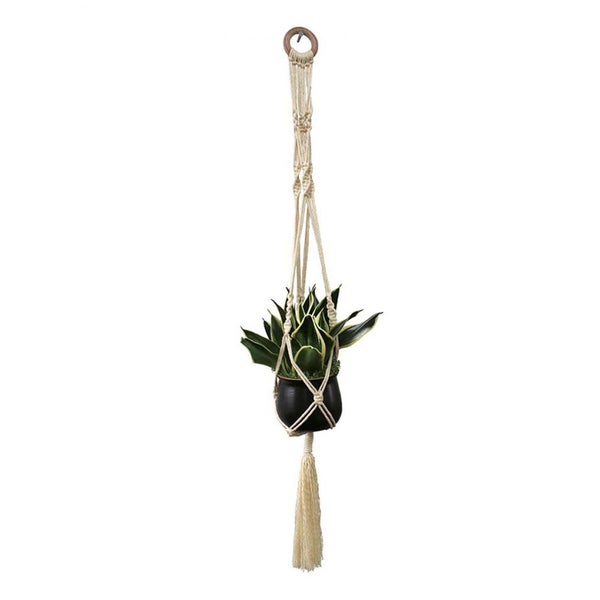 Make It Creative Macrame Kit Plant Hanger Kit Cream Spiral Knot Carousel 2