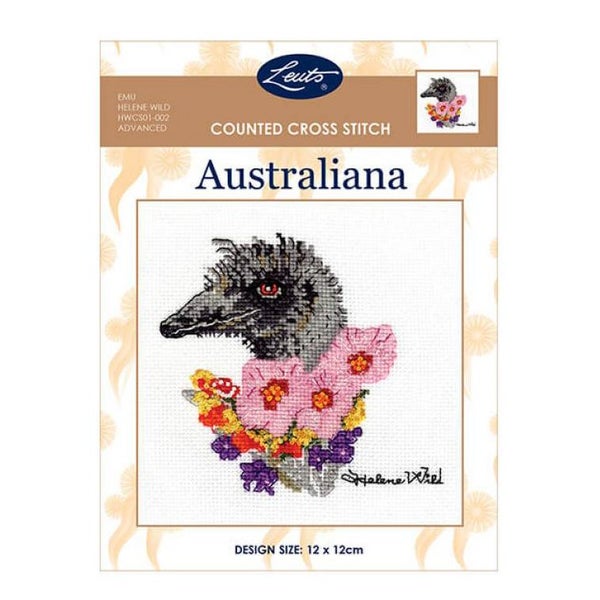 Helene Wild Australian Cross X Stitch Kit Black Emu Counted Carousel 1